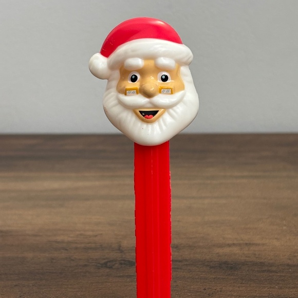 SANTA CLAUS Glasses Holiday CHRISTMAS Candy PEZ Dispenser Red & White Feet - Picture 1 of 9